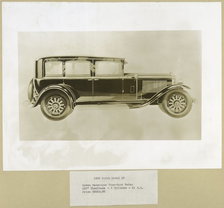 1929 Buick Model 50. Seven passenger- four door Sedan.
