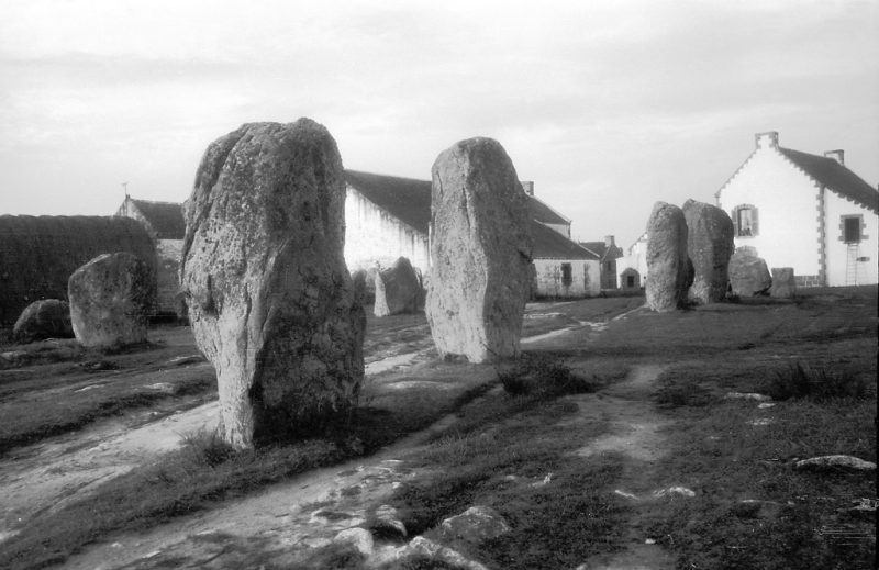 Alignments of standing stones - menhirs - at Ménec in Carnac in Britanny