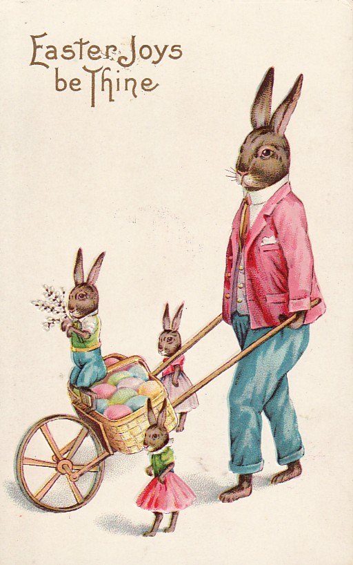 Easter postcard by Stecher, ca. 1915.Source