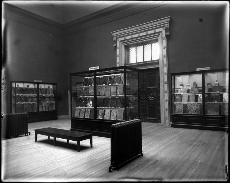 Hall 78, Non-Metallic Minerals exhibit, 1909