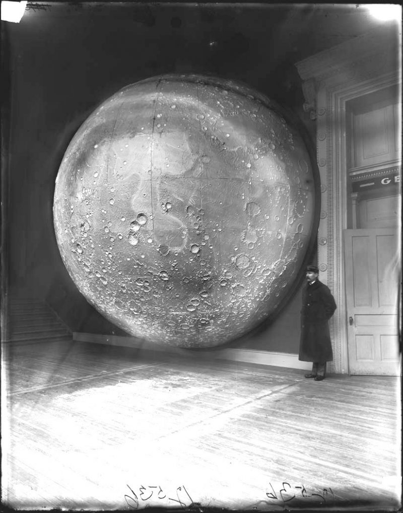 Moon Model Prepared by Johann Friedrich Julius Schmidt, Germany, in 1898. Made of 116 sections of plaster on a framework of wood and metal.
