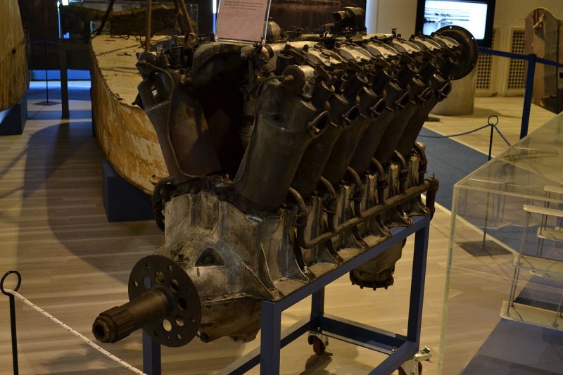 One of the eight Liberty L-12 engines of the Transeaereo (the only surviving one) is on display at the Gianni Caproni Museum of Aeronautics in Trento, Italy. source