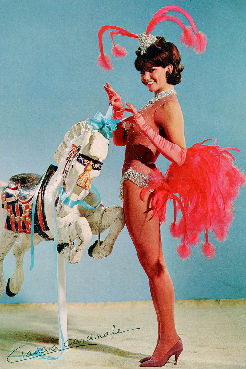 Postcard photo of Claudia Cardinale promoting Blindfold Source(film). She's seen in one of her costumes from the film.