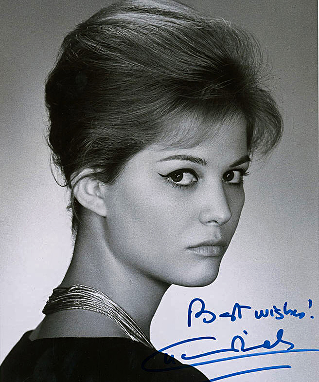 Publicity still of Claudia Cardinale, with signature.Source
