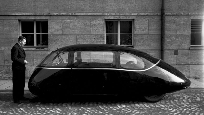 Seventy-five years ago, flow researchers at the Aerodynamic Research Institute (Aerodynamischen Versuchsanstalt; AVA) in Göttingen unveiled a car that for many years was considered the quintessential execution of aerodynamic design in vehicle construction; its name was the Schlörwagen. source