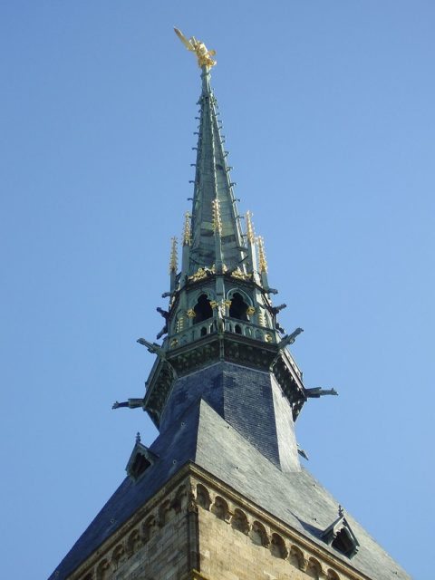 Statue of Archangel Michael atop the spire.Source