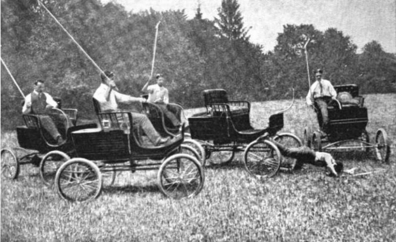 The Dedham Polo Club first used Mobile Runabouts for their exhibition game in 1902. source