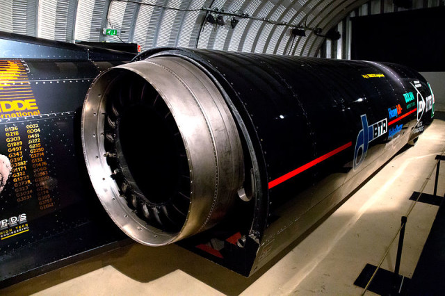 ThrustSSC right-engine, Coventry Transport Museum. Photo by Morio CC BY 3.0