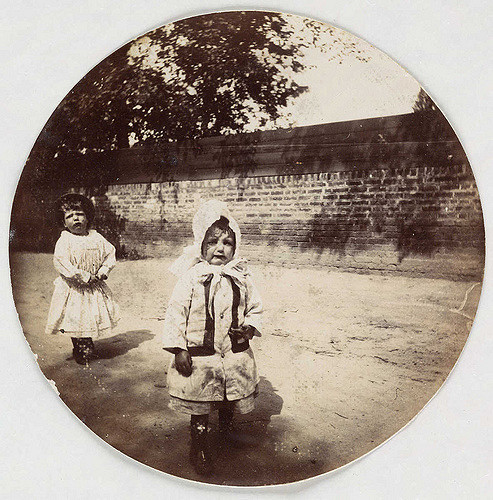 Two young girls, about 1890