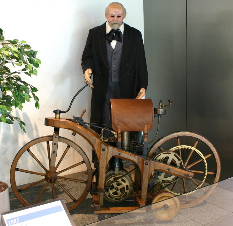 Replica of the 1885 Daimler-Maybach Reitwagen. source