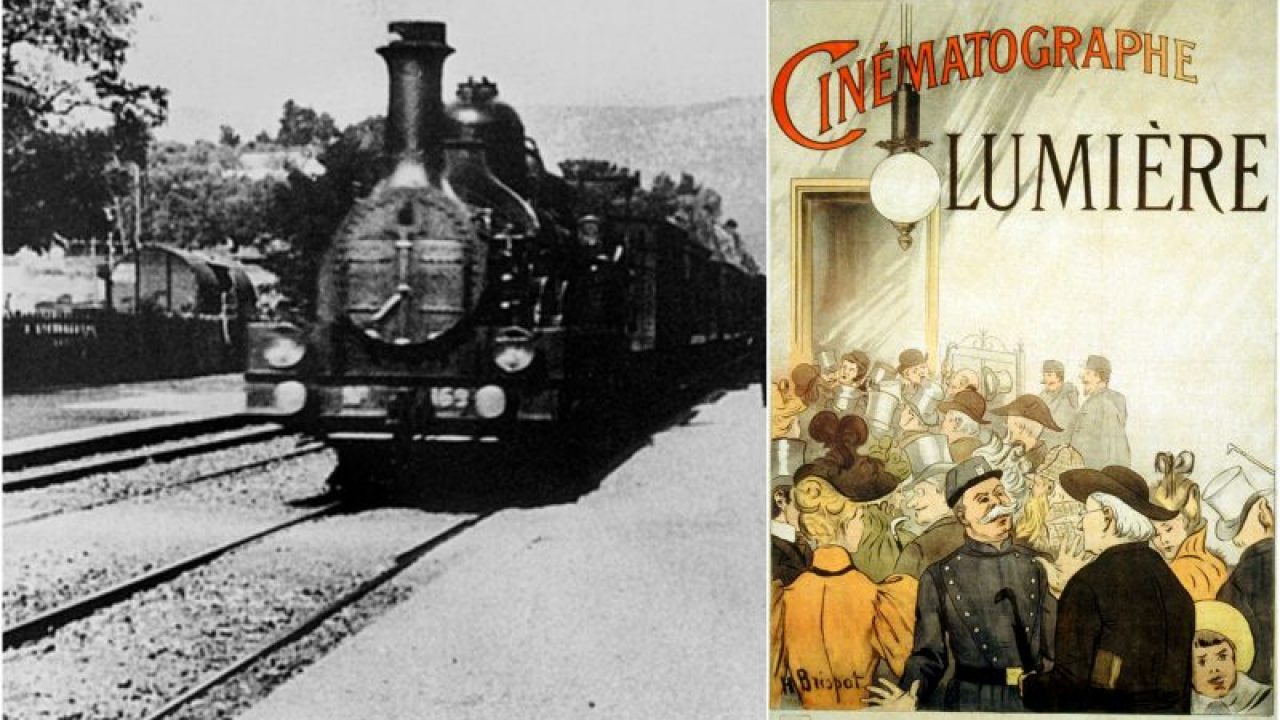 Железнодорожный приезд. Прибытие поезда братья Люмьер 1895. Прибытие поезда на вокзал ла-Сьота.