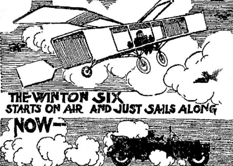 A 1910 ad for a Winton car.Source