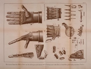 A 19th-century engraving shows the inner workings of the second iron hand. source