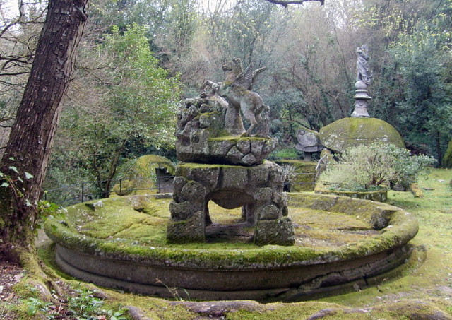 A fountain called Pegasus, the winged horse. source