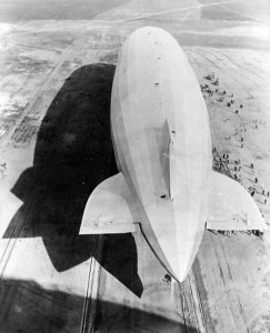 Aerial view of the Graf Zeppelin on the airfield at Lakehurst, New Jersey. The airship had just arrived in the US from Brazil, 1930. source