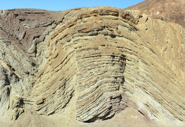 Anticline in the Barstow Formation (Miocene) at Calico Ghost Town near Barstow, California.Source