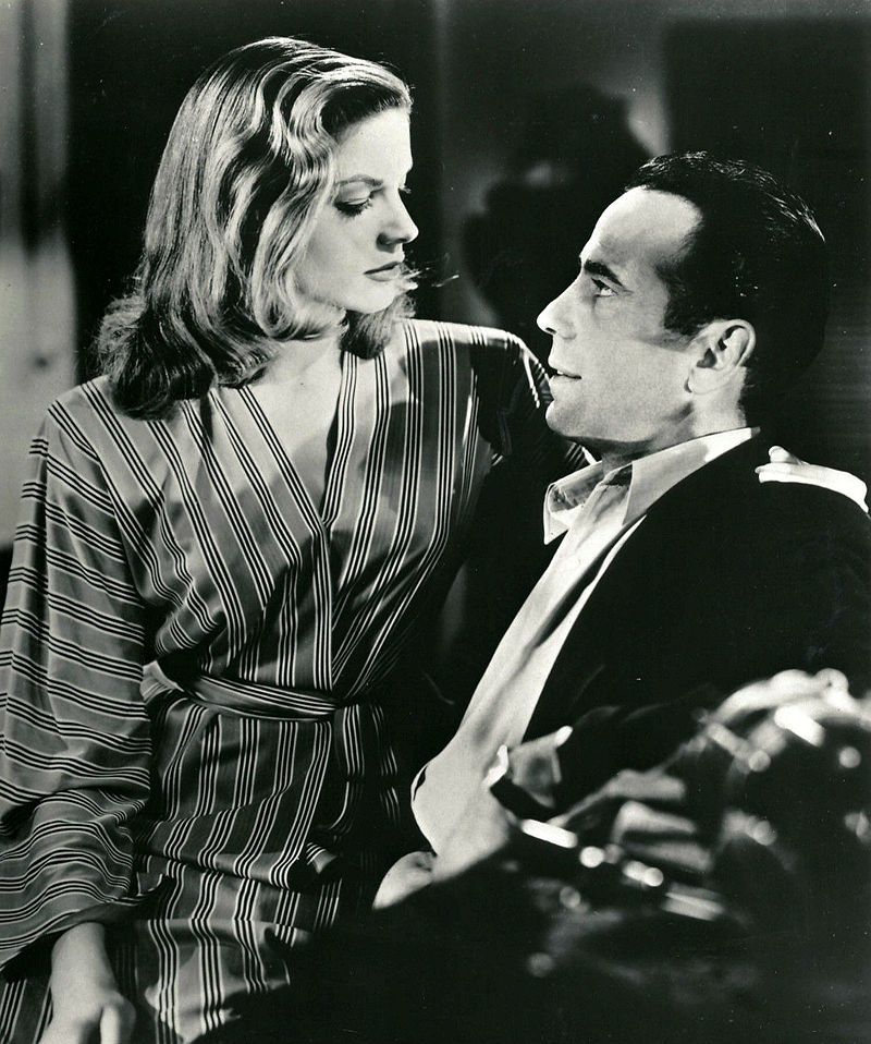 Bacall in her first movie, To Have and Have Not with Humphrey Bogart, 1944 Source