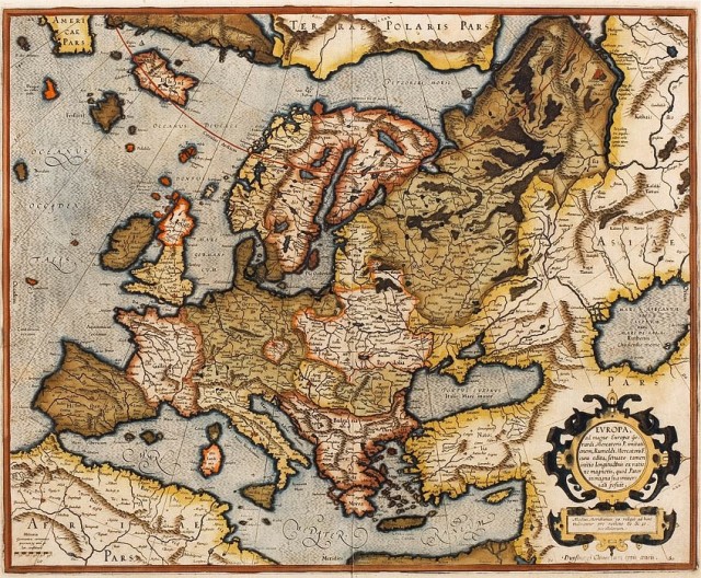 Europe map/ 1595. source