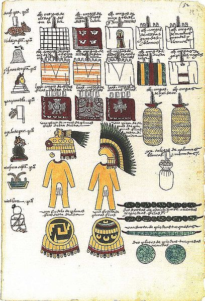 The Codex Mendoza is the first colonial manuscript, painted in 1542 ...