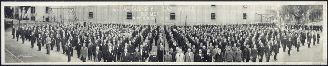 Local Board #17, last quota, 815 men, Nov. 11, 1918, L.A.