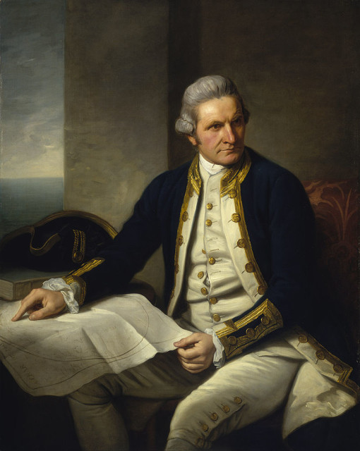 Official portrait of Captain James Cook.Source