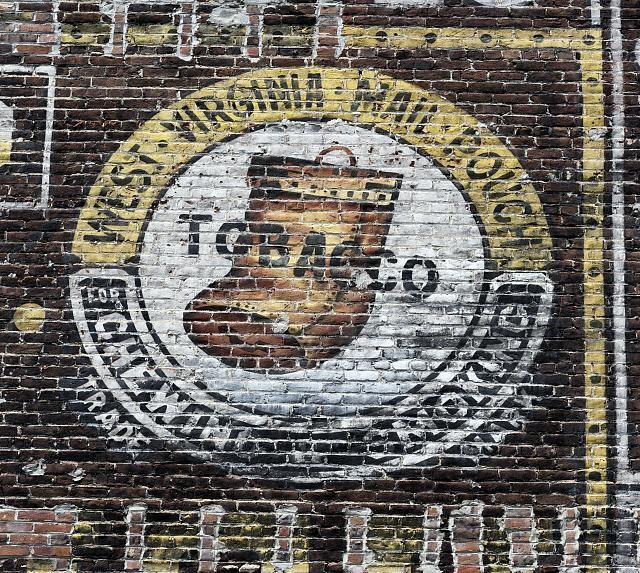 Part of an old Mail Pouch Chewing Tobacco sign on a wall in downtown Grafton, West Virginia. Library of Congress