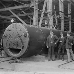 Staff-with-Cornish-boilers Clyde Collection Glass Plate Negatives