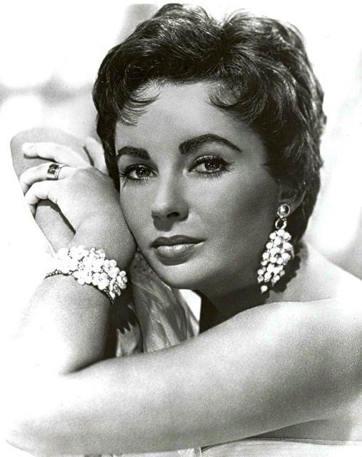 Taylor in a studio publicity photo in 1953 Source