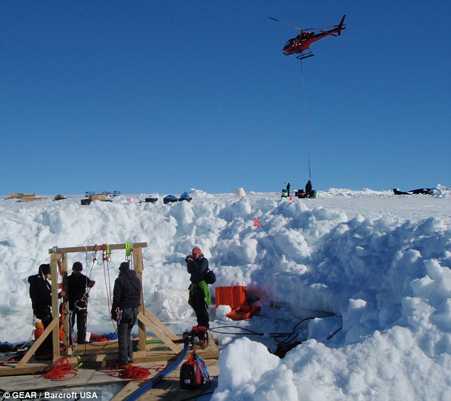 Kulusuk, Greenland in 2013. The team trying to locate the bodies of three airmen that have been trapped under more than 40 feet of ice for nearly three quarters of a century. source 