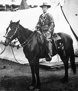 Calamity Jane on a horse Source