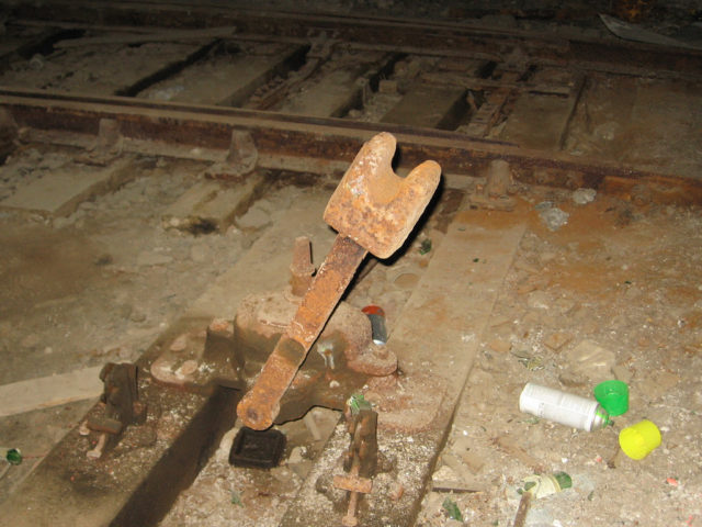 In 2010, the museum was allowed to collect the remaining rail from the tunnel along with surviving switches and other railroad fixtures. Source