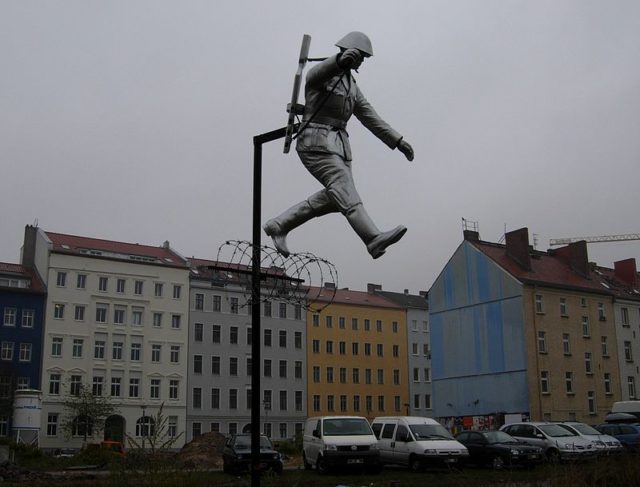 Sculpture called Mauerspringer (Wall jumper) by Florian and Michael Brauer and Edward Anders.source