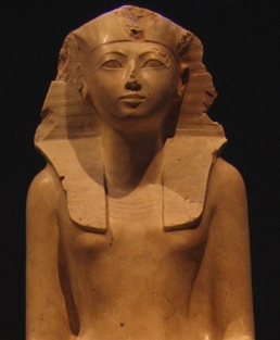 Statue of Hatshepsut on display at the Metropolitan Museum of Art.Source