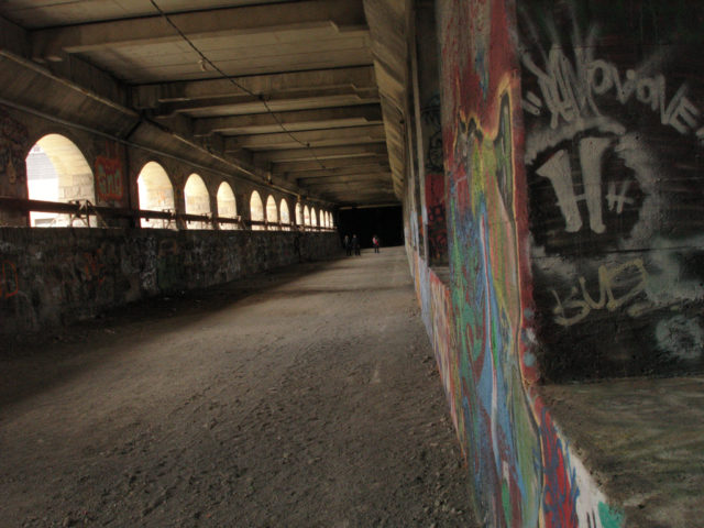 While the subway has been abandoned, the entire property belongs to the city of Rochester. Source