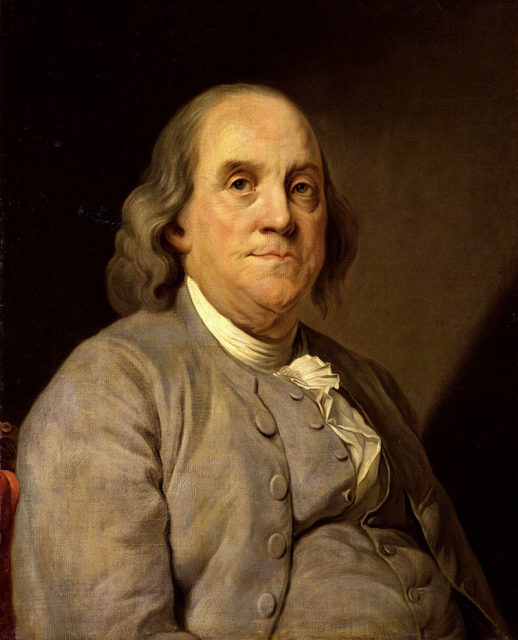 Benjamin Franklin (1706-1790) , North American printer, publisher, writer, scientist, inventor and statesman 79 years old.