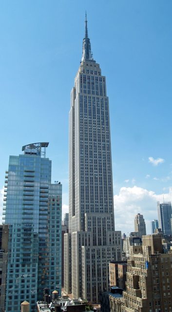 Empire State Building from a Park Avenue skyscraper. Source