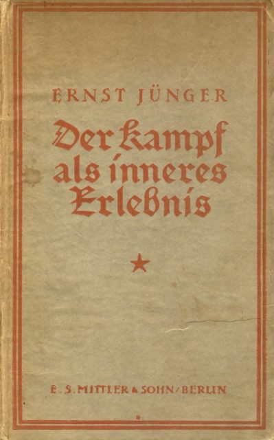 Jünger's 'Combat as an Internal Experience', published in 1922. Source