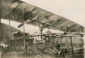 Glenn Curtiss in His Bi-Plane, July 4, 1908