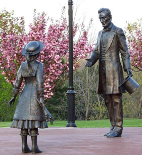 Lincoln Bedell statue, Westfield, New York.Source
