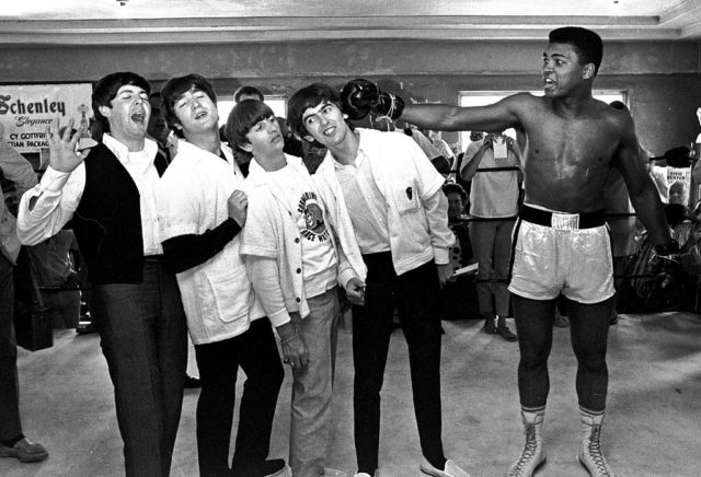 Ali with The Beatles in 1964. source