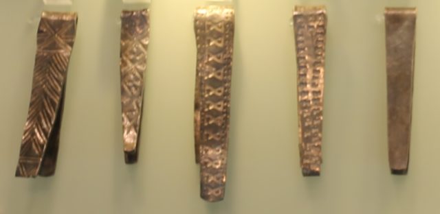 5 flattened bracelets of the Huxley Hoard