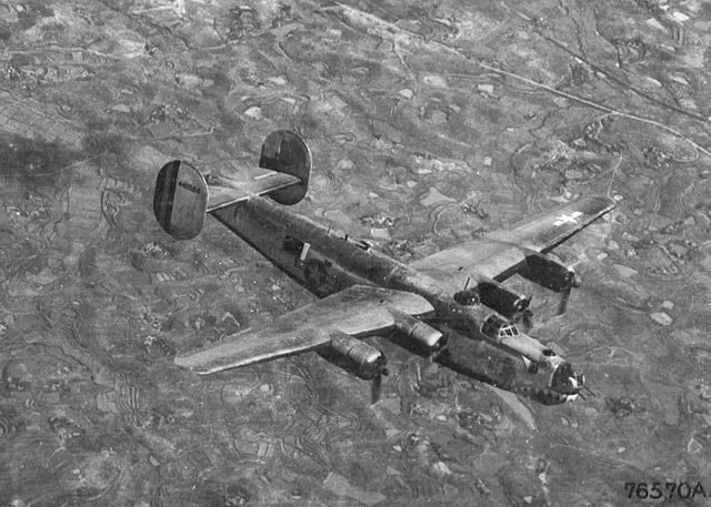 B-24 Liberator flying over China during WWII. Source