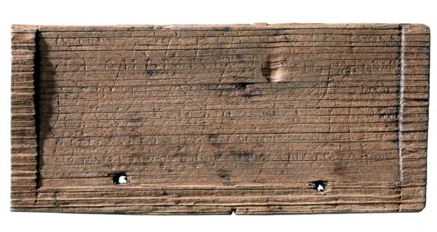 This tablet was found in a layer dated by MOLA to AD 43-53 so is thought to have been from the Romans' first decade of rule.Source:NOLA