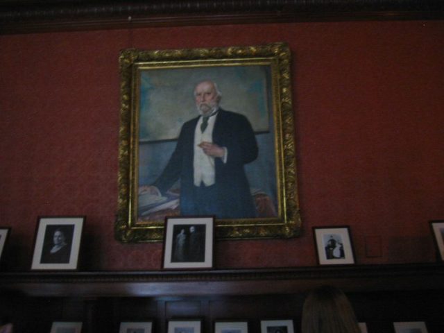 A portrait of James J. Hill is now hung in the library. Source