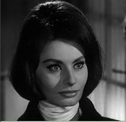 Cropped screenshot of Sophia Loren from the film Five Miles to MidnightSource