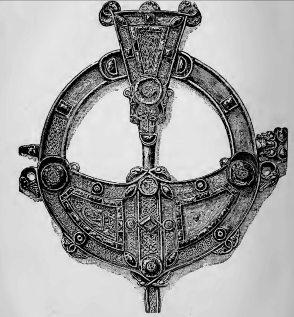 Drawing of the head of the Tara Brooch.Source