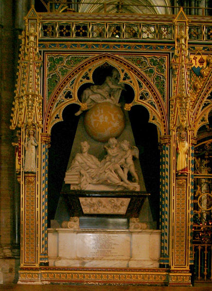 Isaac Newton’s tomb in Westminster Abbey