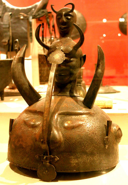 Medieval azerbaijani helmet (Sajids) Source