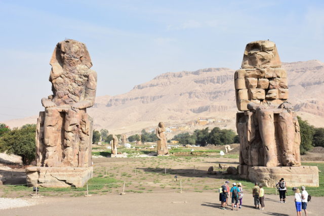 The Colossi of Memnon in 2015.Source