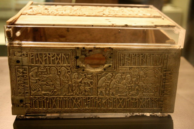 The Franks Casket, as displayed in the British Museum;Source